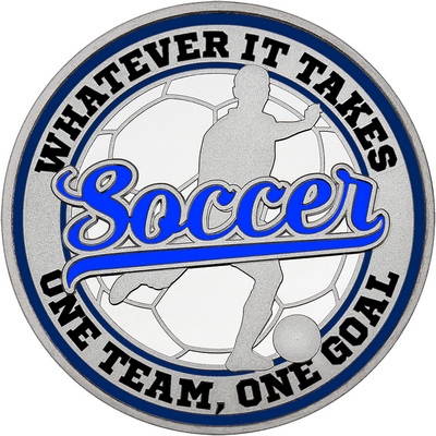 Royal Blue "Soccer" with Navy Blue Outer Circular Borders